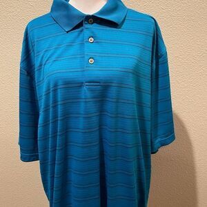 PGA Golf Blue Men Short Sleeve Shirt - Size XL